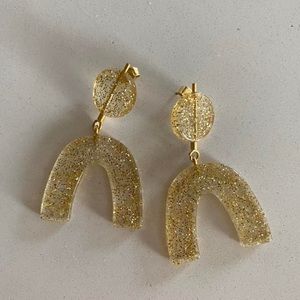 Gold sparkle earrings
